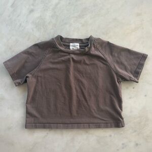 Fostered Collection brown boxy tee